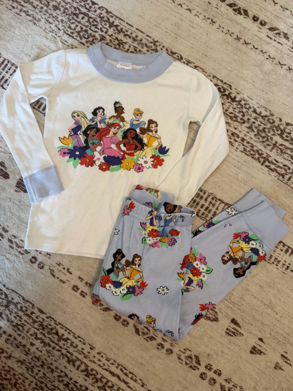 Hanna Andersson x Disney princess print organic cotton pajama set 3t